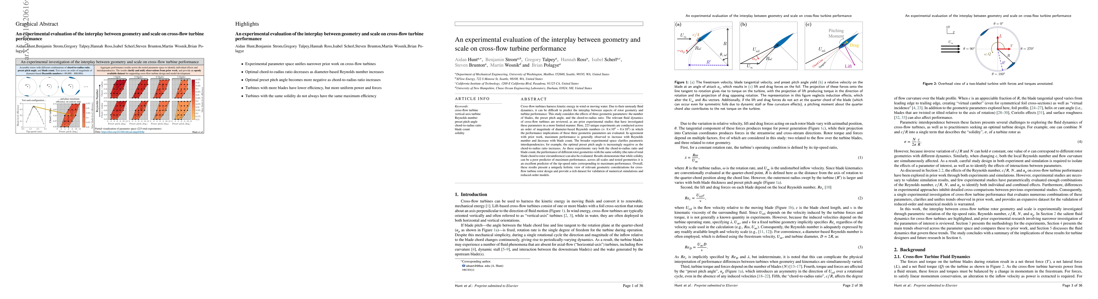 Thumbnail for An experimental evaluation of the interplay between geometry and scale
  on cross-flow turbine performance