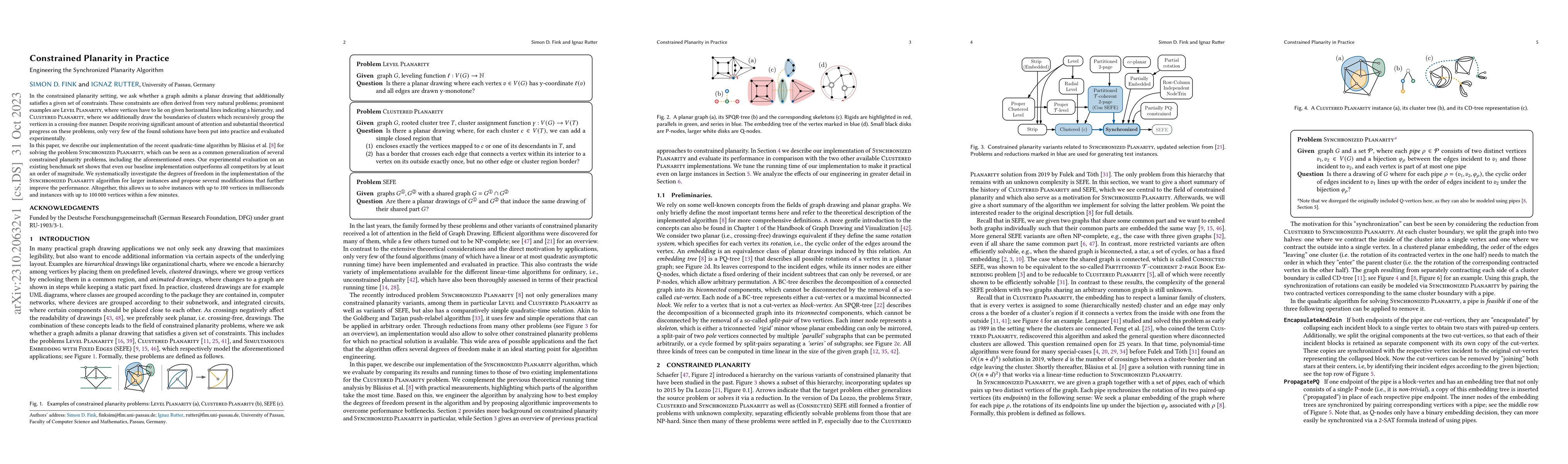 Thumbnail for Constrained Planarity in Practice -- Engineering the Synchronized
  Planarity Algorithm