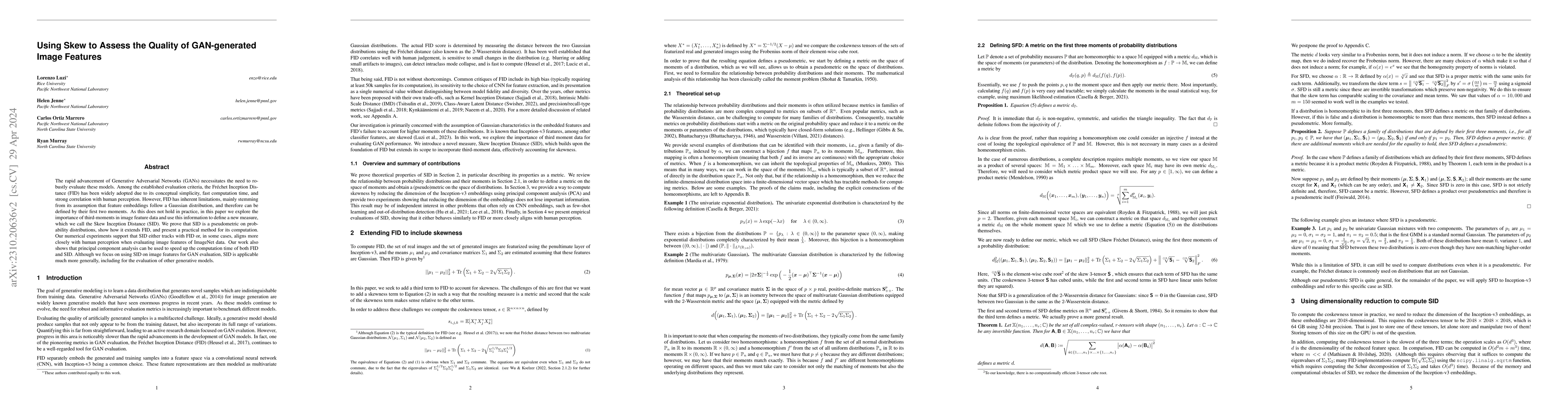 Thumbnail for Using Skew to Assess the Quality of GAN-generated Image Features