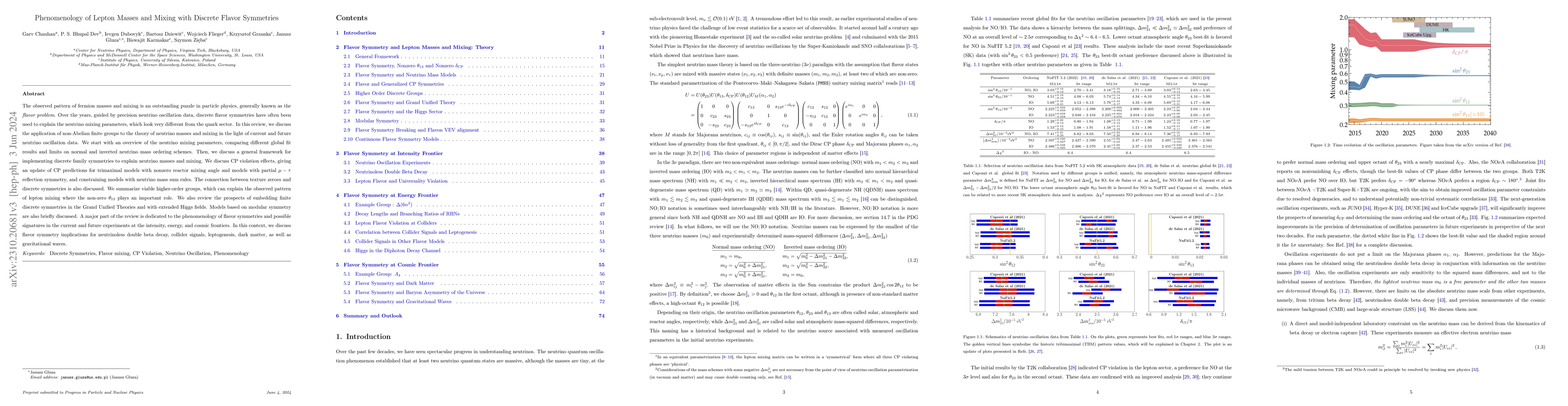 Thumbnail for Phenomenology of Lepton Masses and Mixing with Discrete Flavor
  Symmetries