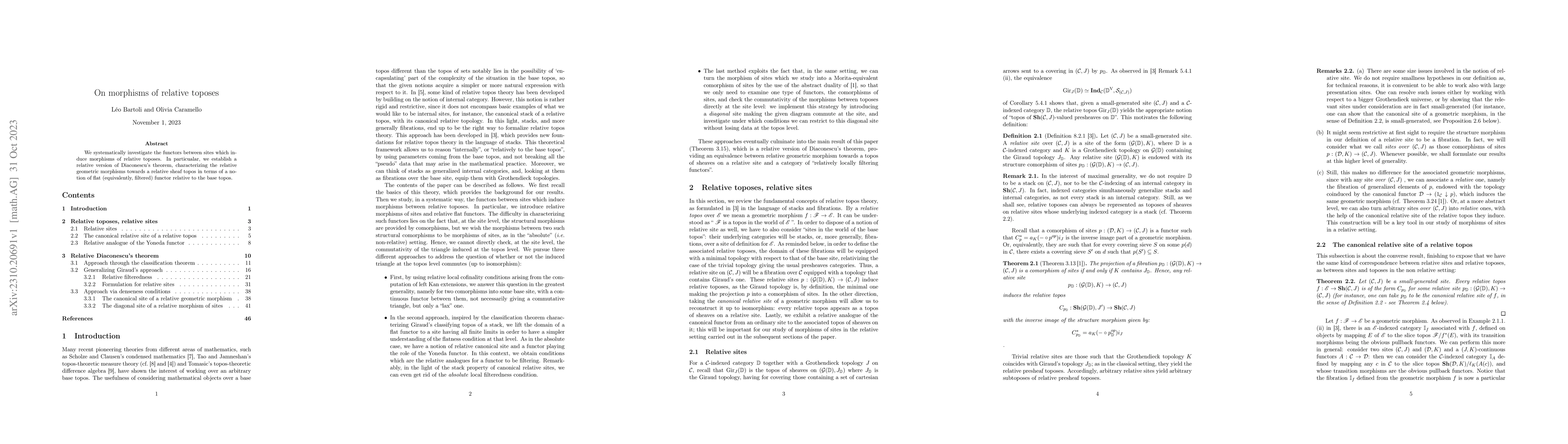 Thumbnail for On morphisms of relative toposes