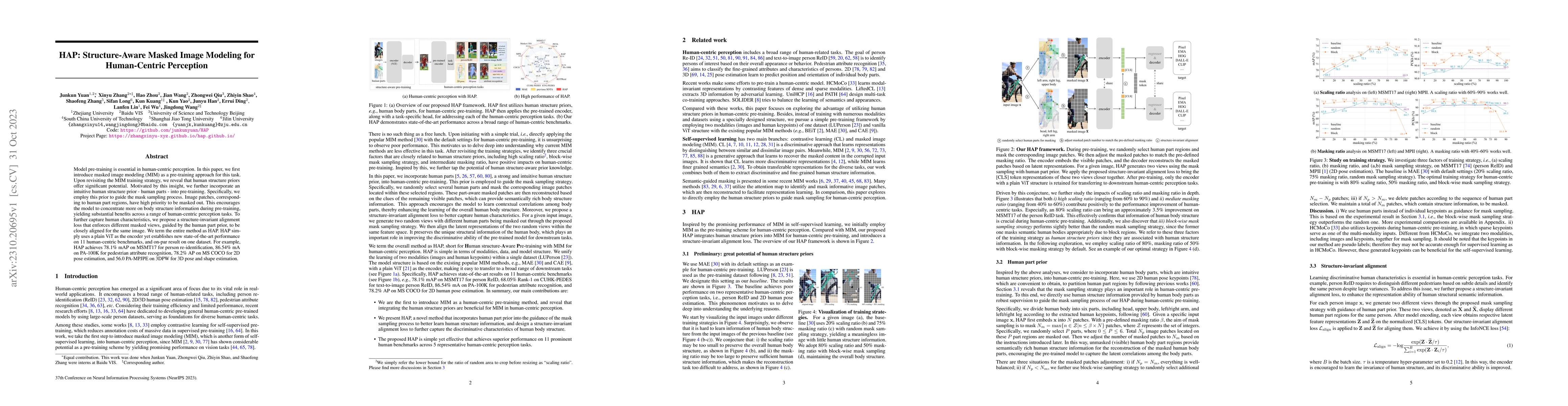 Thumbnail for HAP: Structure-Aware Masked Image Modeling for Human-Centric Perception
