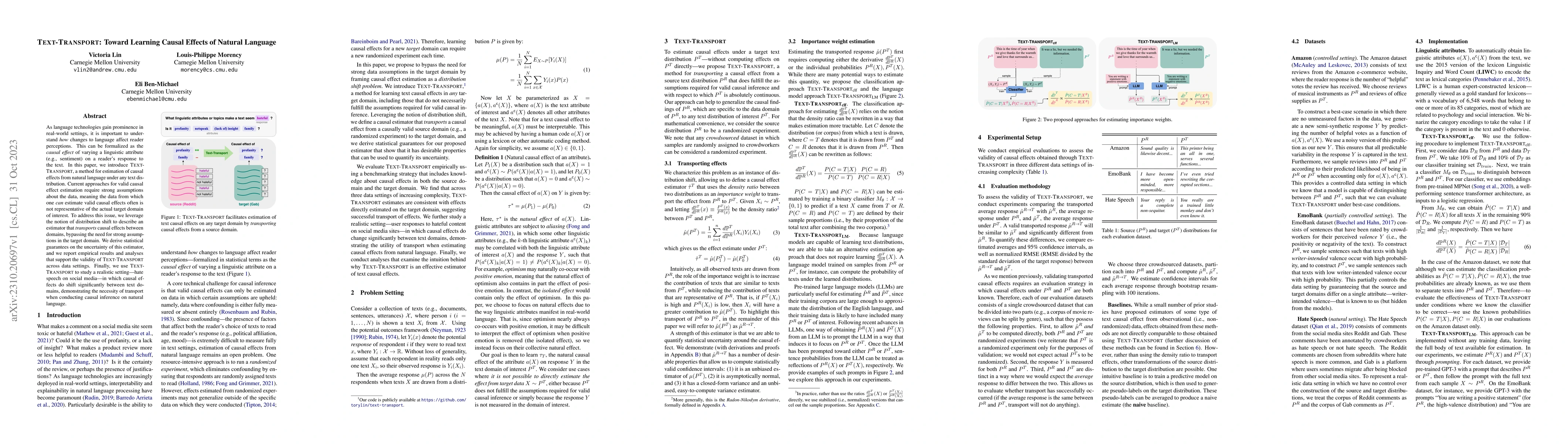 Thumbnail for Text-Transport: Toward Learning Causal Effects of Natural Language