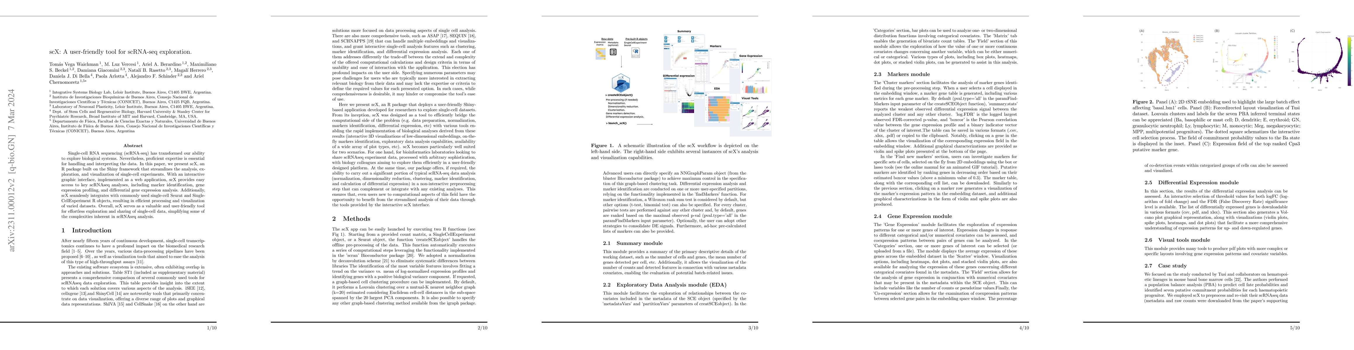 Thumbnail for scX: A user-friendly tool for scRNA-seq exploration