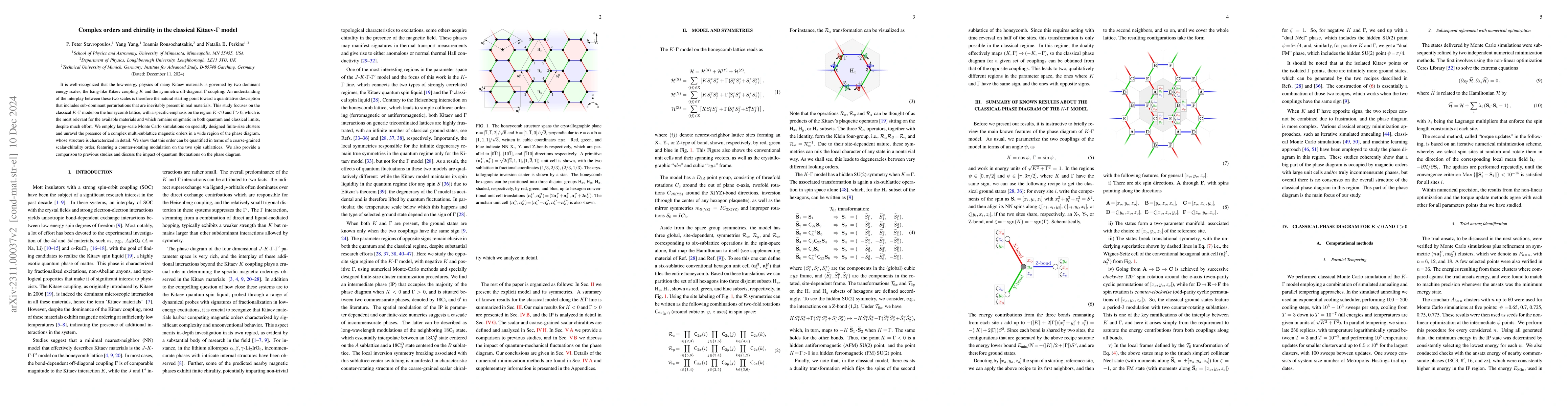 Thumbnail for Complex orders and chirality in the classical Kitaev-$\Gamma$ model