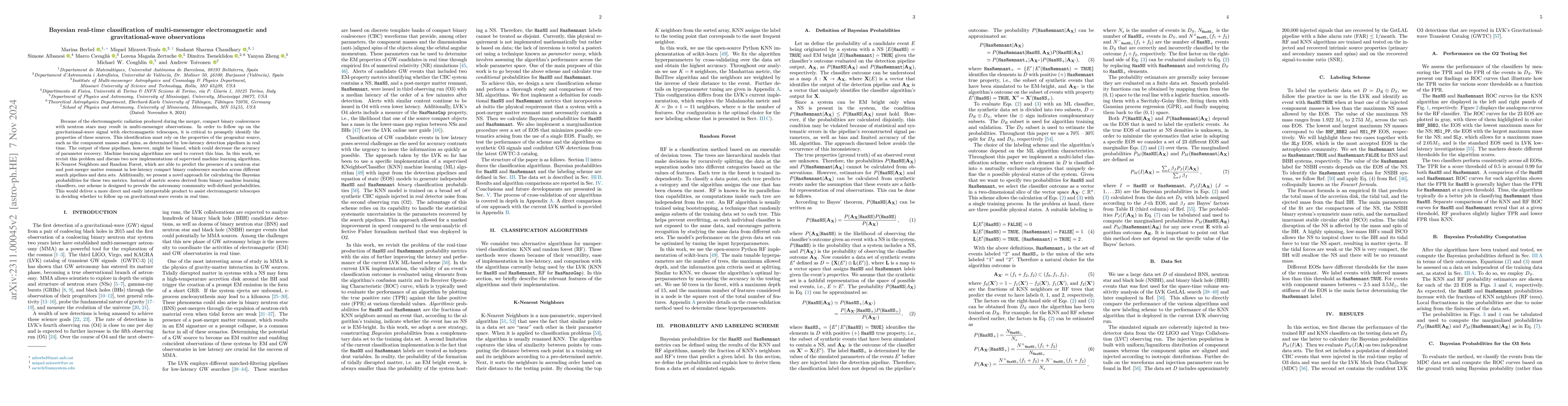 Thumbnail for Bayesian real-time classification of multi-messenger electromagnetic and
  gravitational-wave observations
