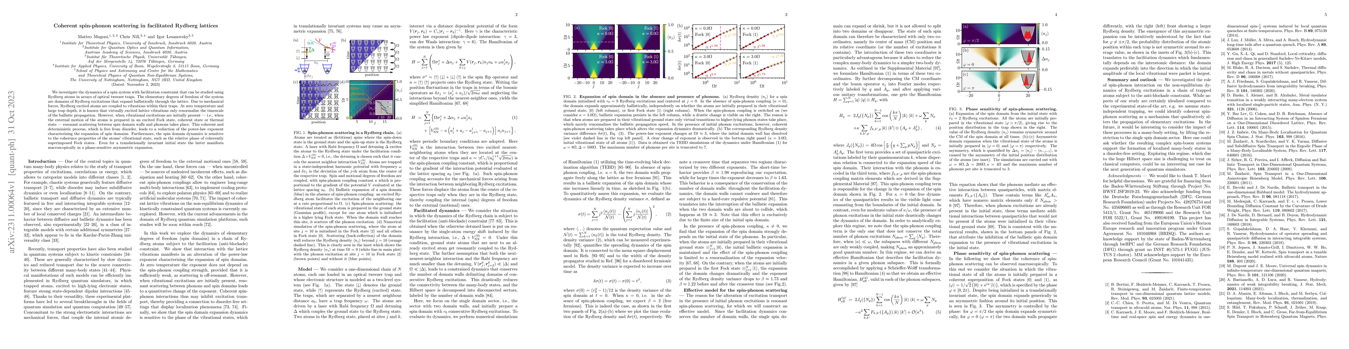 Thumbnail for Coherent spin-phonon scattering in facilitated Rydberg lattices