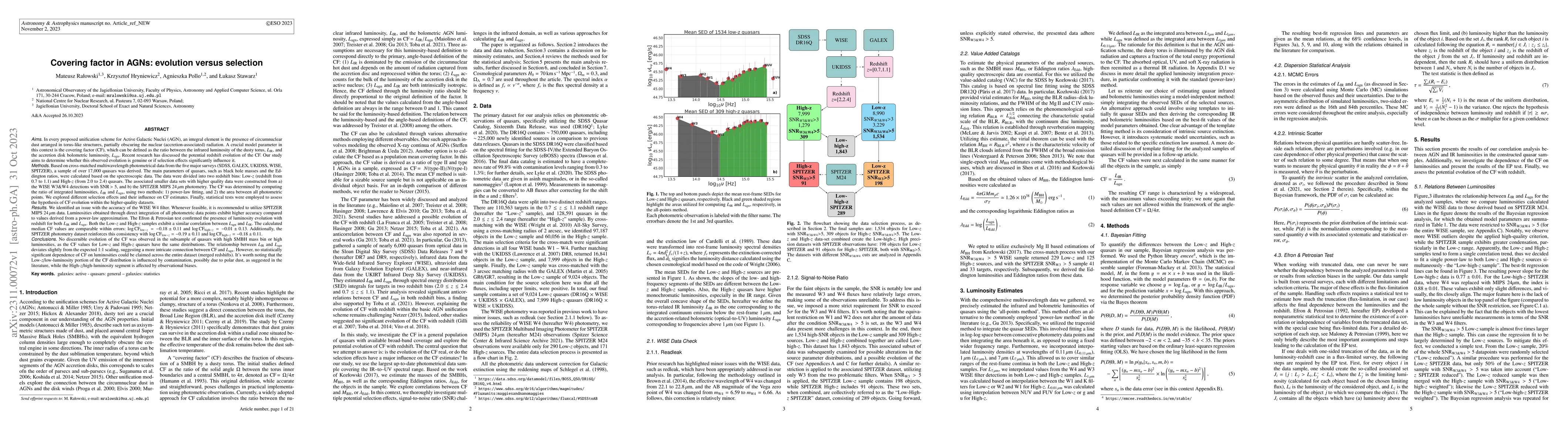 Thumbnail for Covering factor in AGNs: evolution versus selection