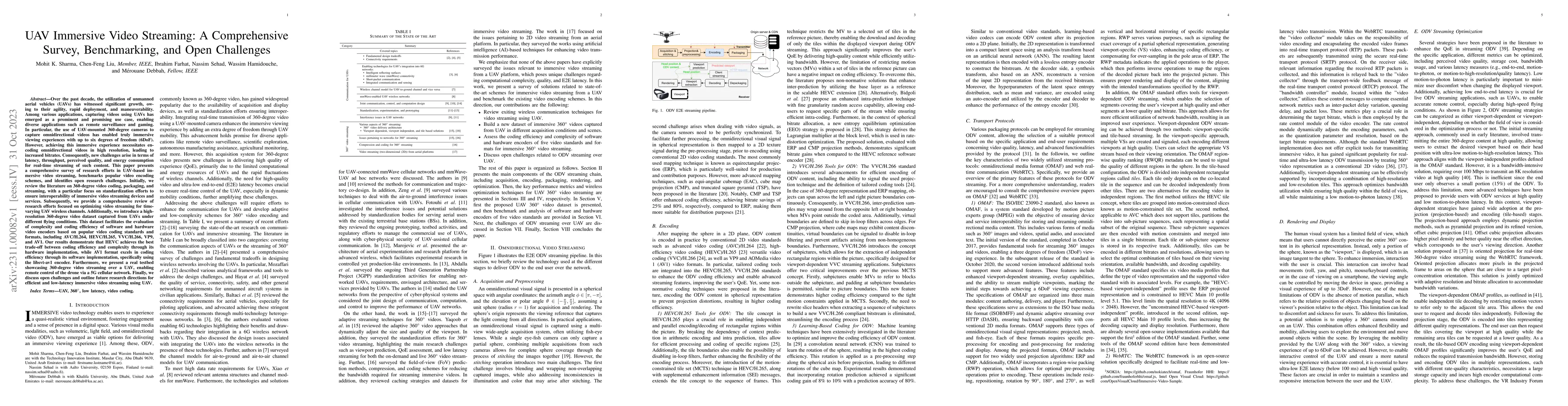 Thumbnail for UAV Immersive Video Streaming: A Comprehensive Survey, Benchmarking, and
  Open Challenges
