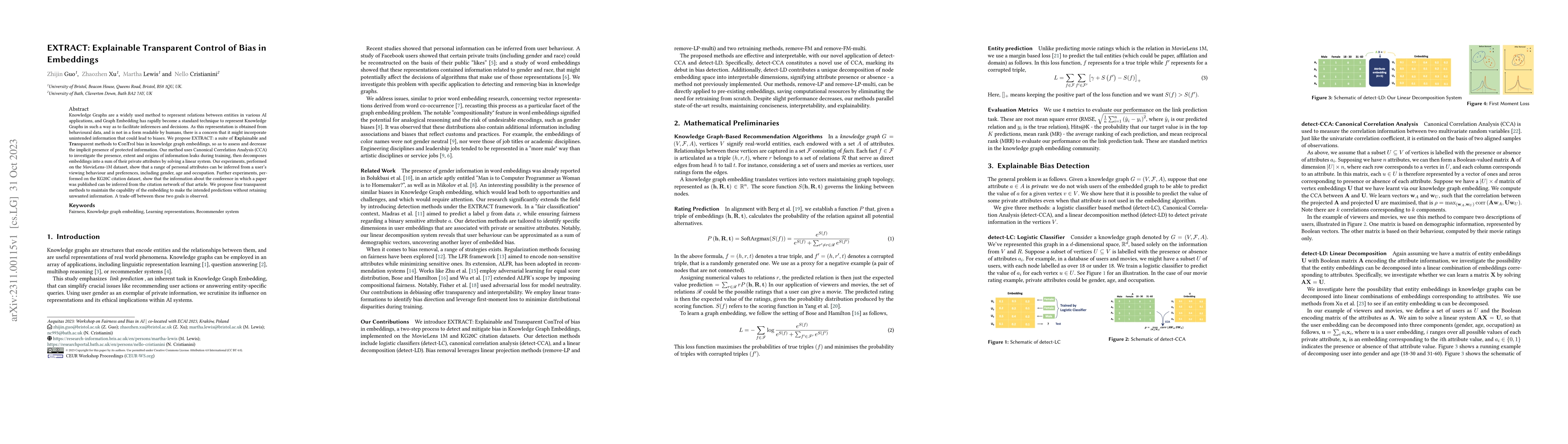 Thumbnail for EXTRACT: Explainable Transparent Control of Bias in Embeddings