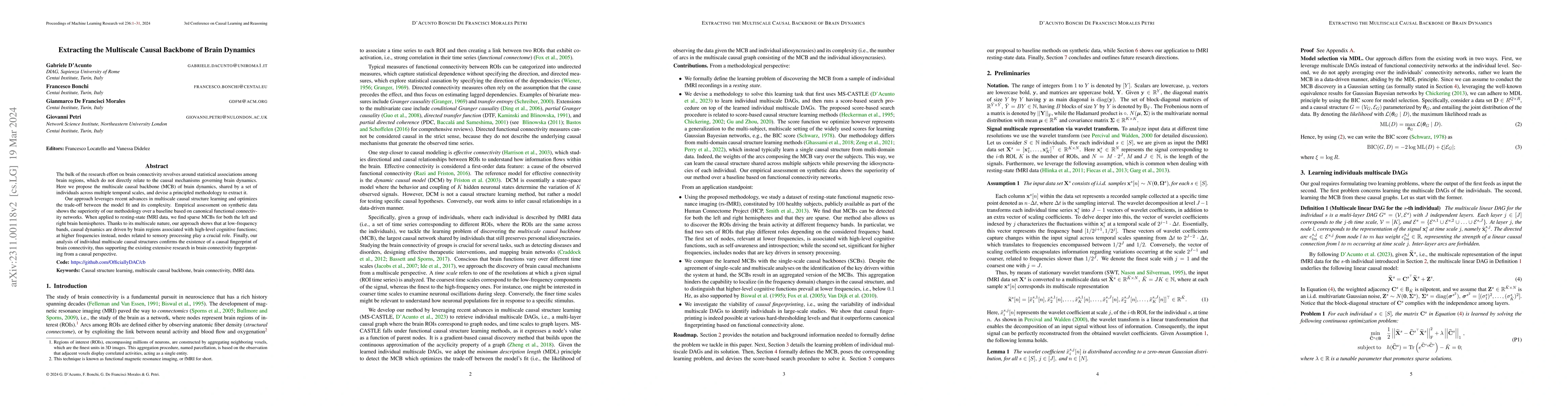 Thumbnail for Extracting the Multiscale Causal Backbone of Brain Dynamics