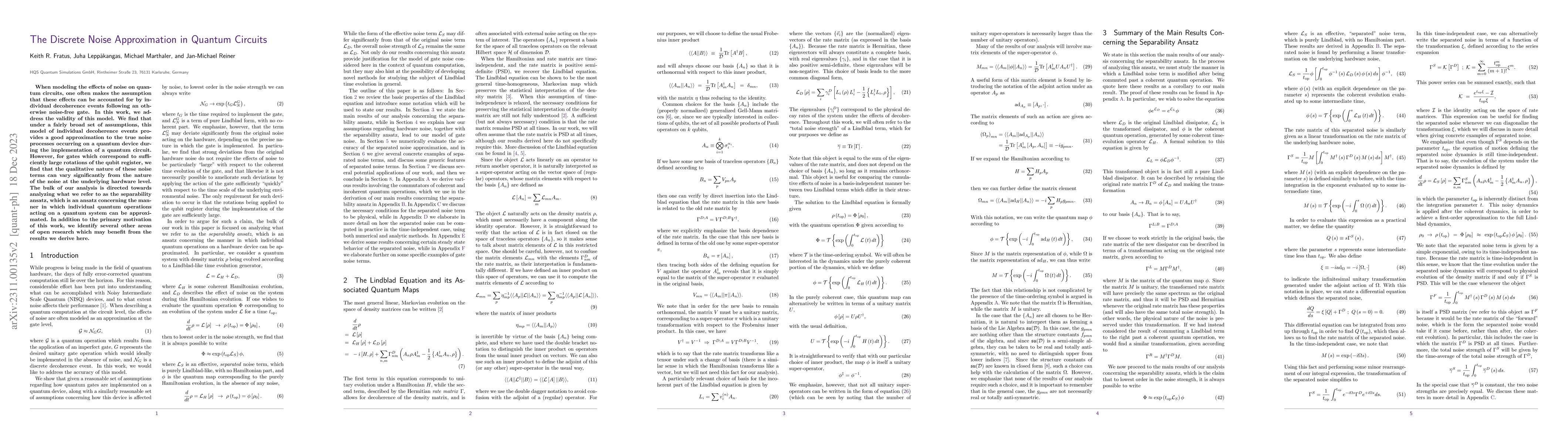 Thumbnail for The Discrete Noise Approximation in Quantum Circuits