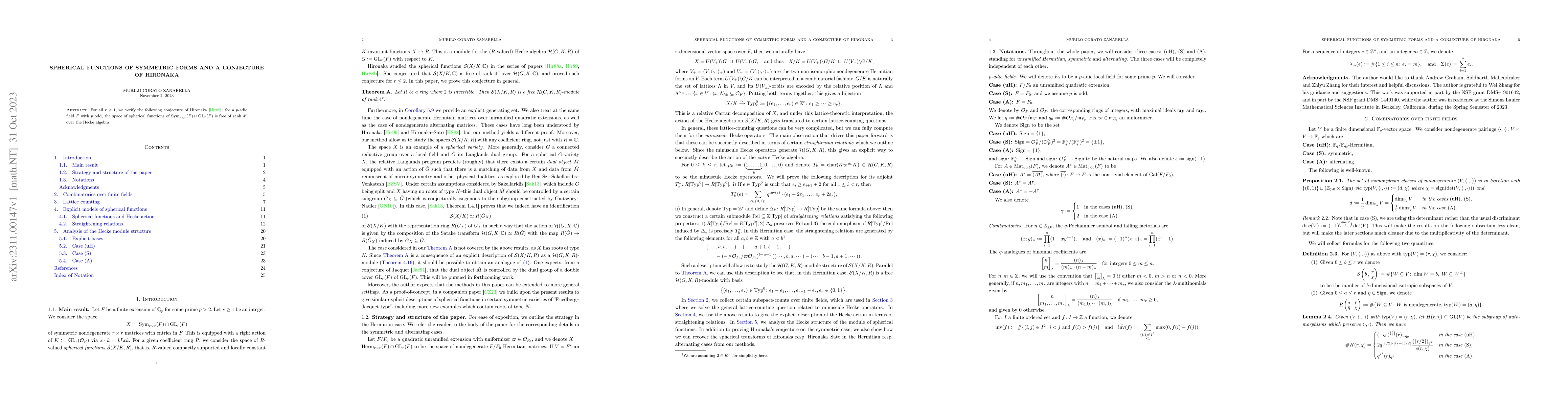 Thumbnail for Spherical functions of symmetric forms and a conjecture of Hironaka