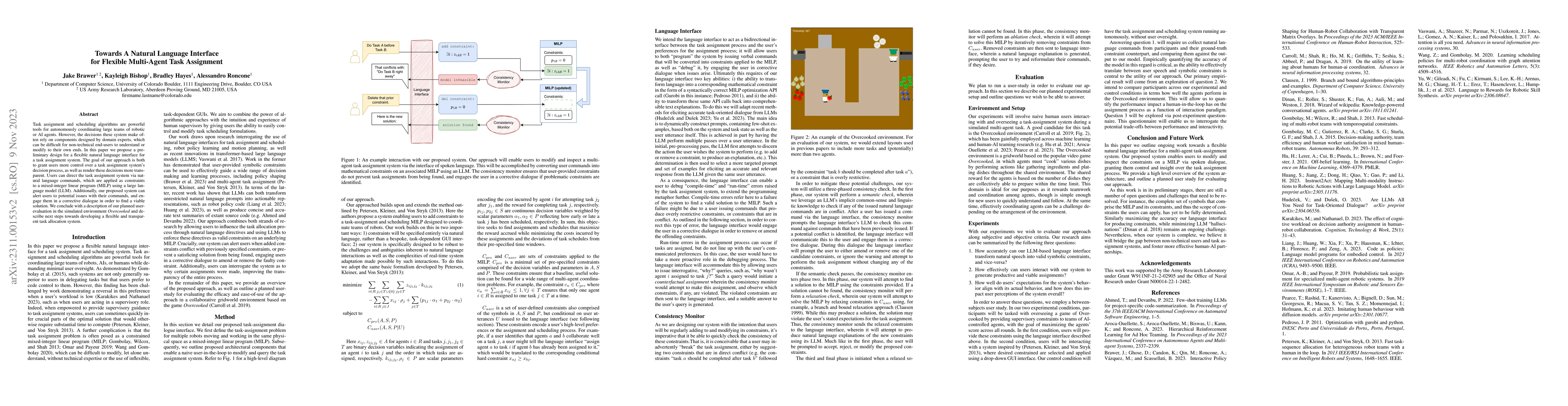 Thumbnail for Towards A Natural Language Interface for Flexible Multi-Agent Task
  Assignment