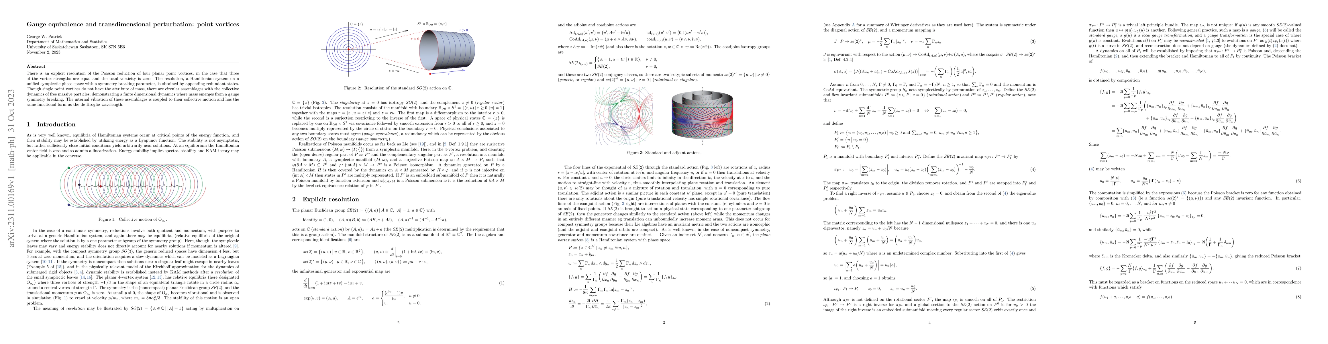 Thumbnail for Gauge equivalence and transdimensional perturbation: point vortices