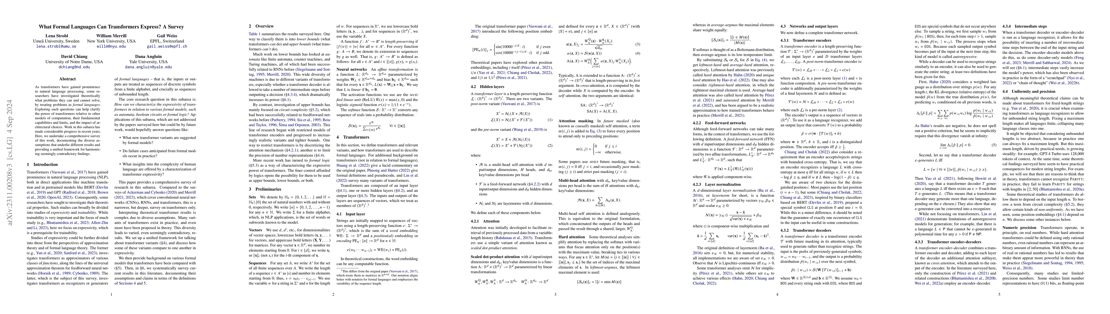 Thumbnail for What Formal Languages Can Transformers Express? A Survey