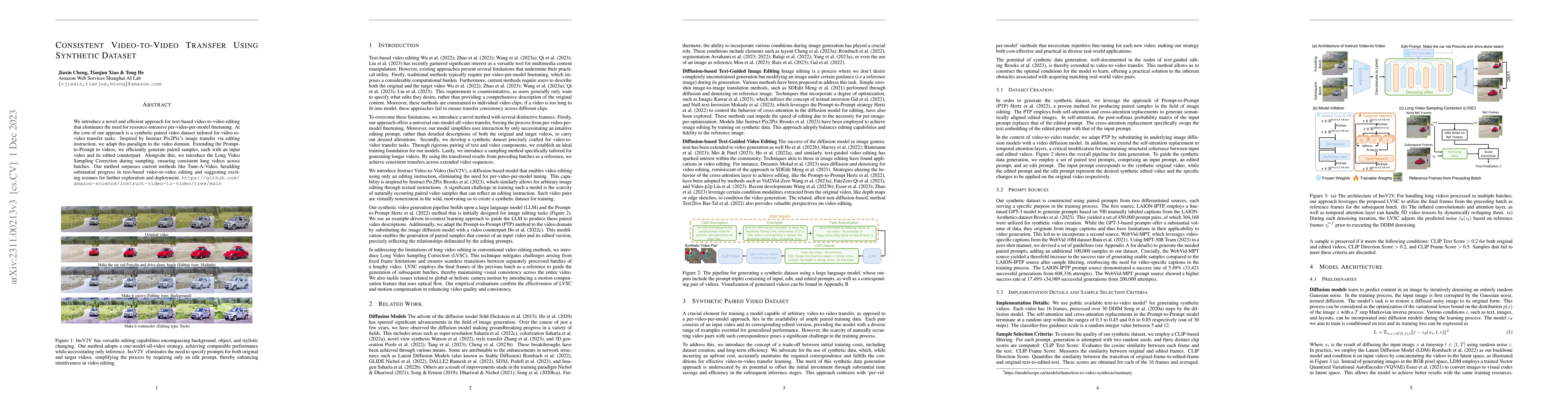 Thumbnail for Consistent Video-to-Video Transfer Using Synthetic Dataset