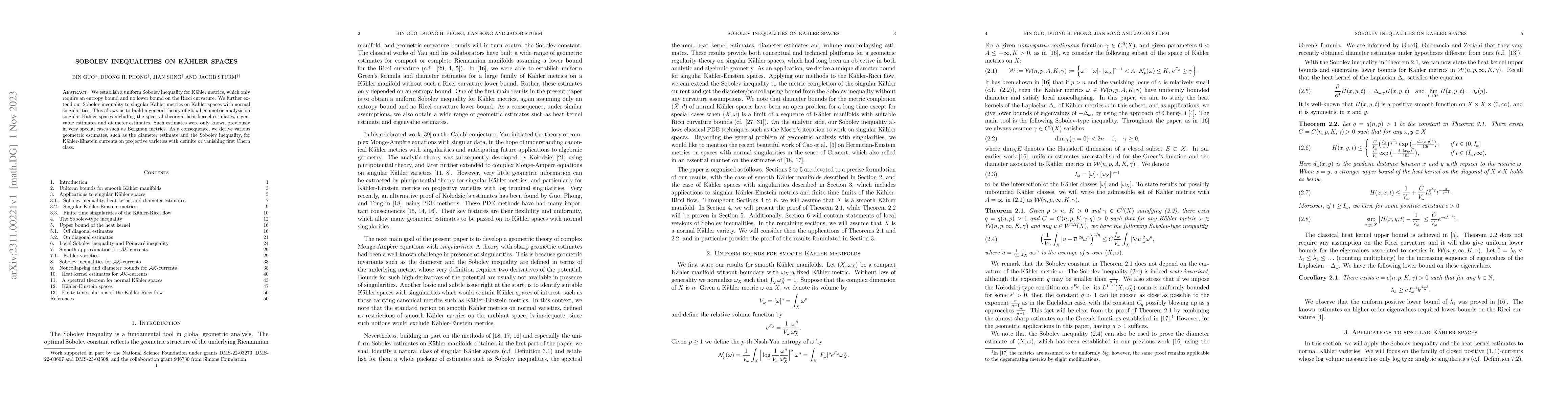Thumbnail for Sobolev inequalities on K\"ahler spaces