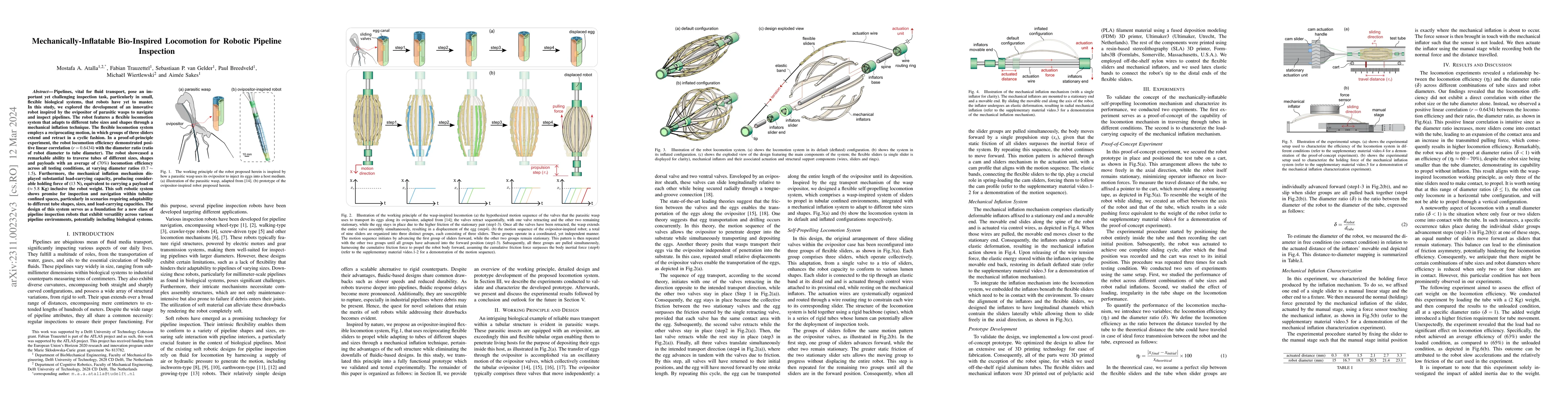 Thumbnail for Mechanically-Inflatable Bio-Inspired Locomotion for Robotic Pipeline
  Inspection