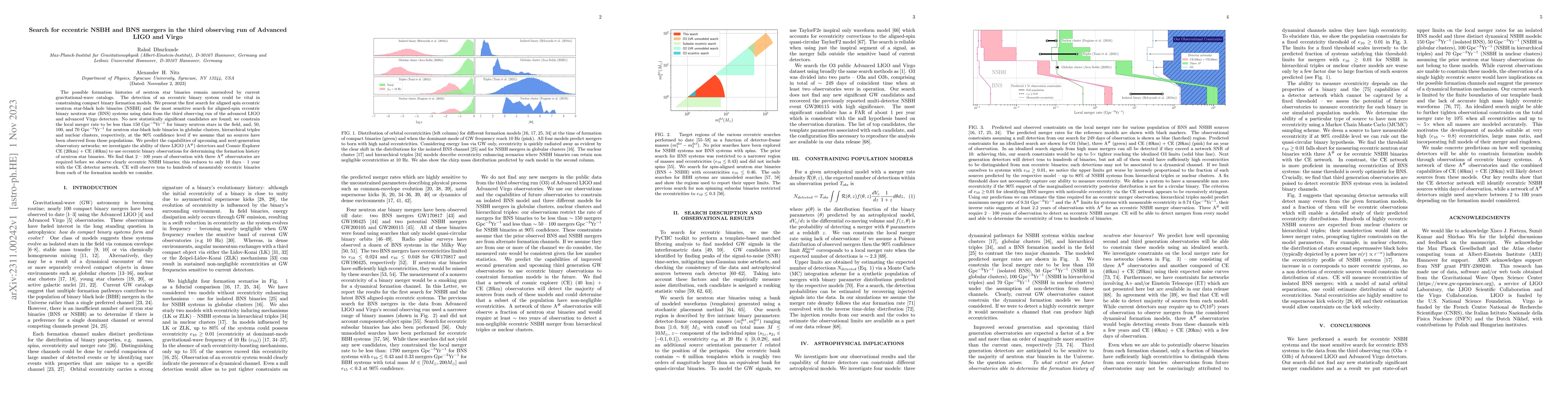 Thumbnail for Search for eccentric NSBH and BNS mergers in the third observing run of
  Advanced LIGO and Virgo