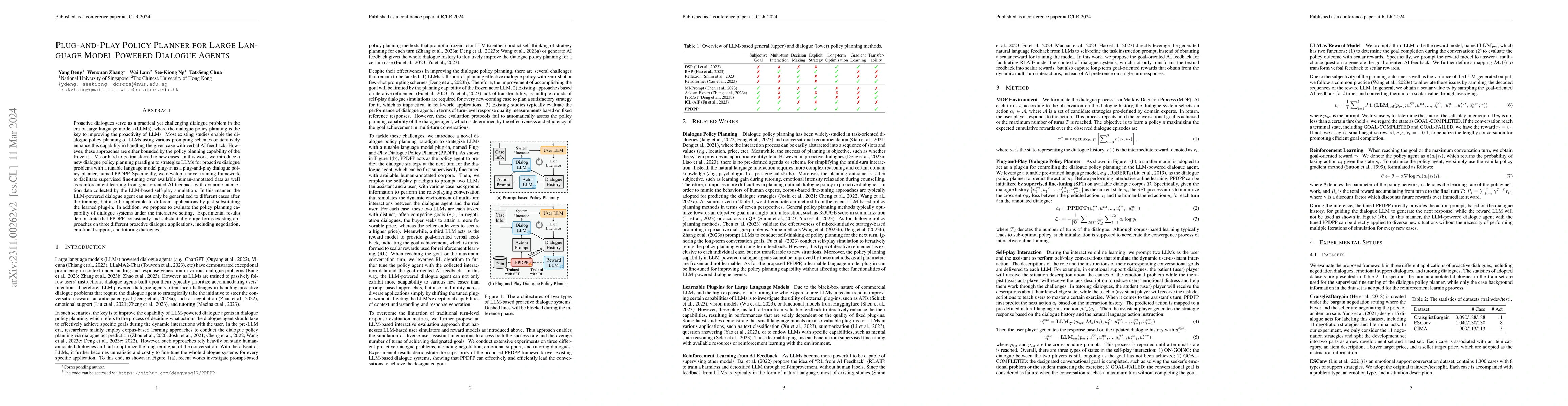 Thumbnail for Plug-and-Play Policy Planner for Large Language Model Powered Dialogue
  Agents