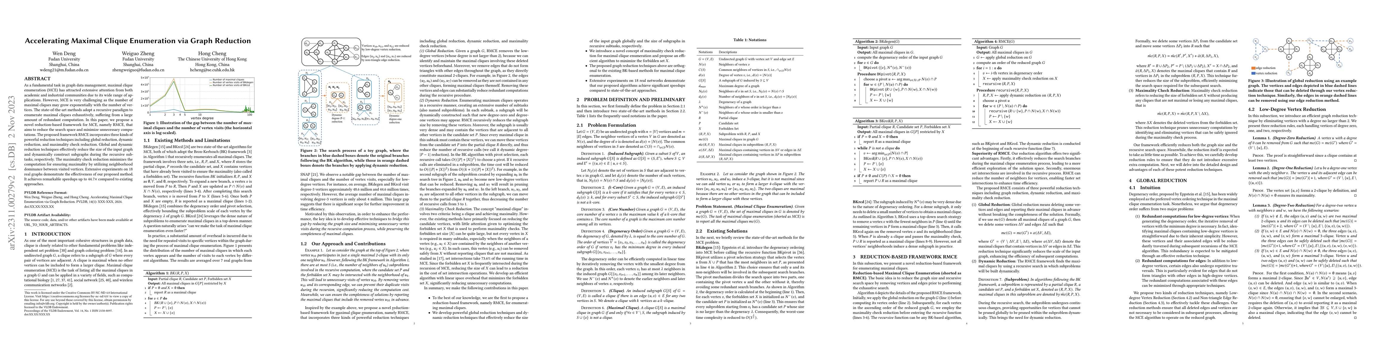 Thumbnail for Accelerating Maximal Clique Enumeration via Graph Reduction