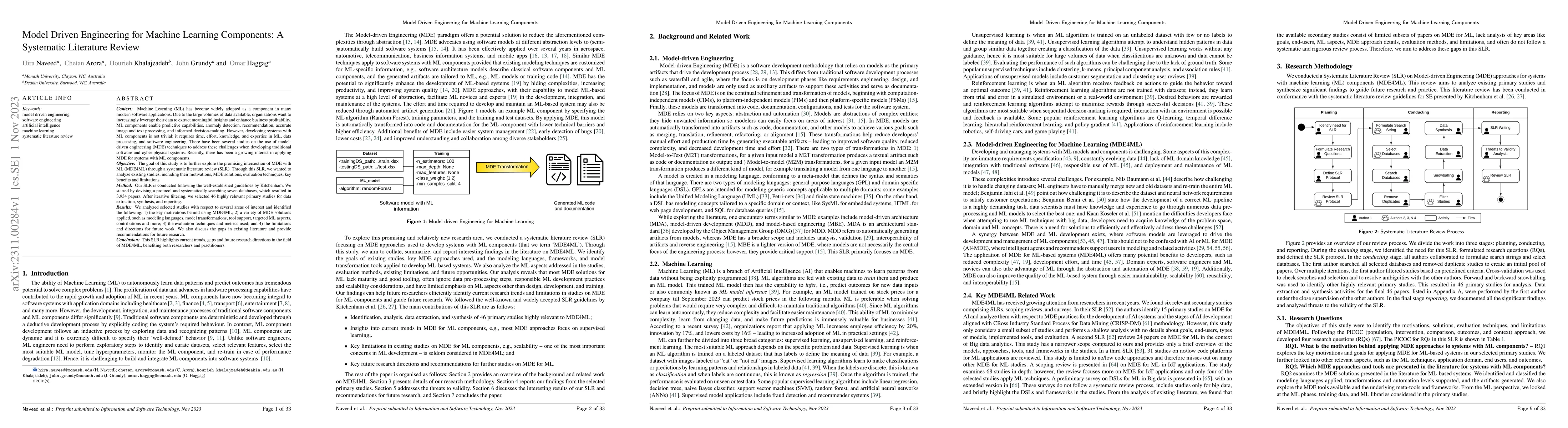 Thumbnail for Model-driven Engineering for Machine Learning Components: A Systematic
  Literature Review
