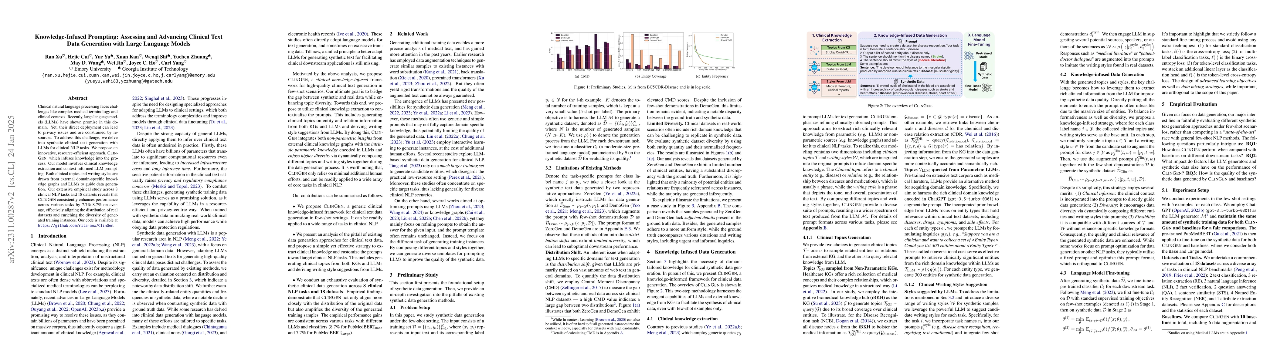 Thumbnail for Knowledge-Infused Prompting: Assessing and Advancing Clinical Text Data
  Generation with Large Language Models