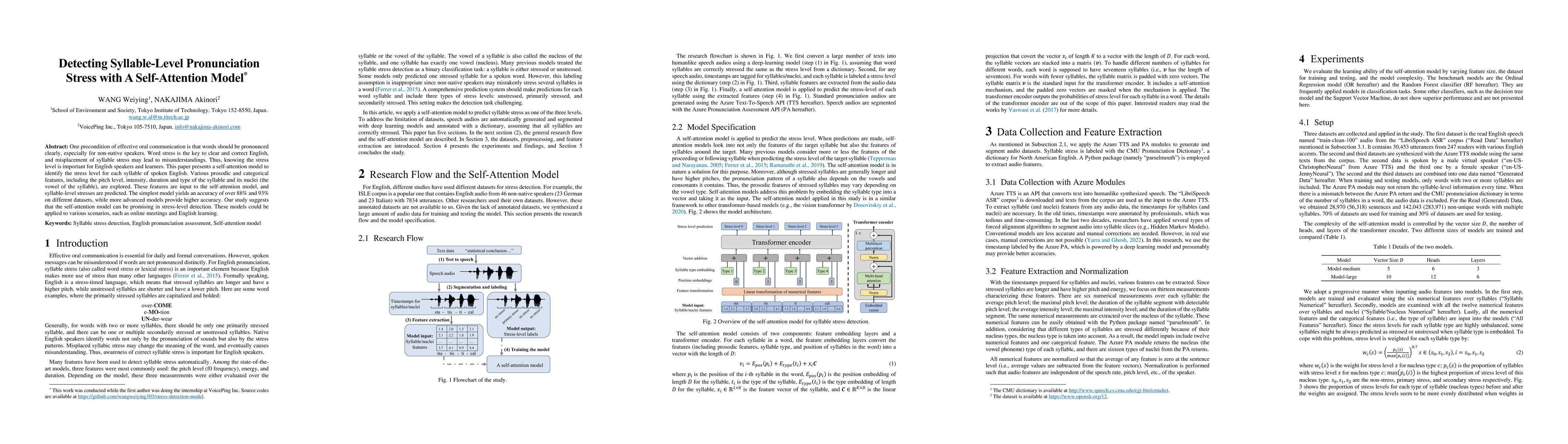 Thumbnail for Detecting Syllable-Level Pronunciation Stress with A Self-Attention
  Model