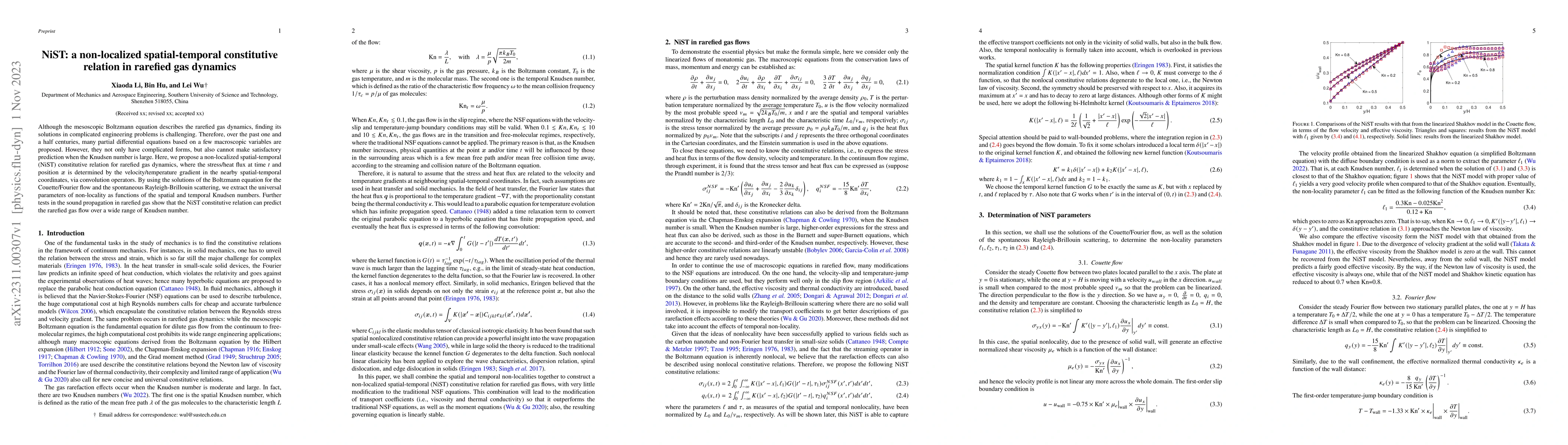 Thumbnail for NiST: a non-localized spatial-temporal constitutive relation in rarefied
  gas dynamics
