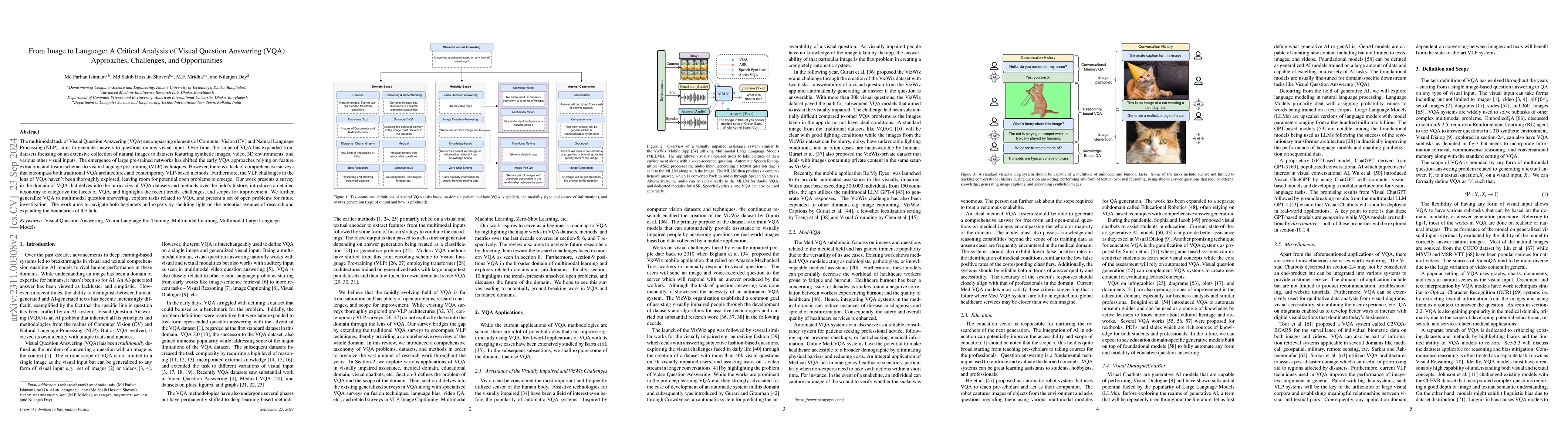 Thumbnail for From Image to Language: A Critical Analysis of Visual Question Answering
  (VQA) Approaches, Challenges, and Opportunities