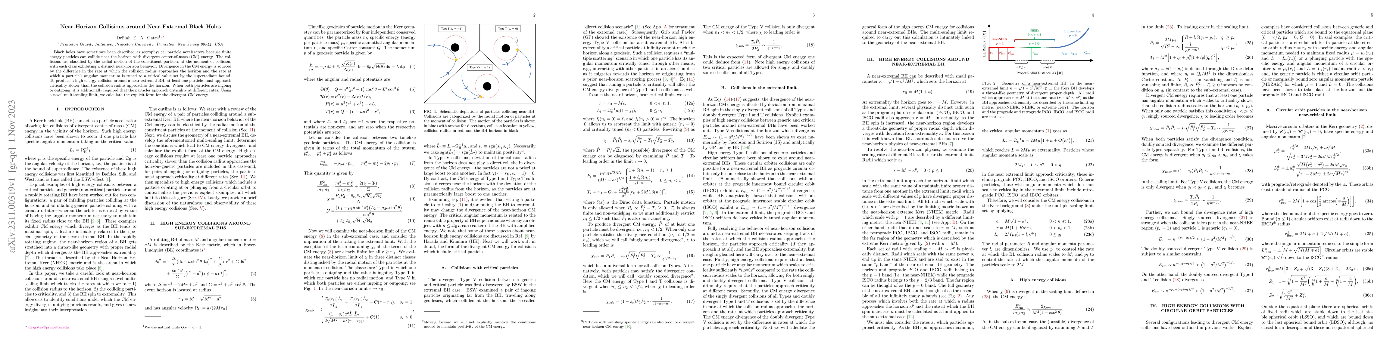 Thumbnail for Near-Horizon Collisions around Near-Extremal Black Holes