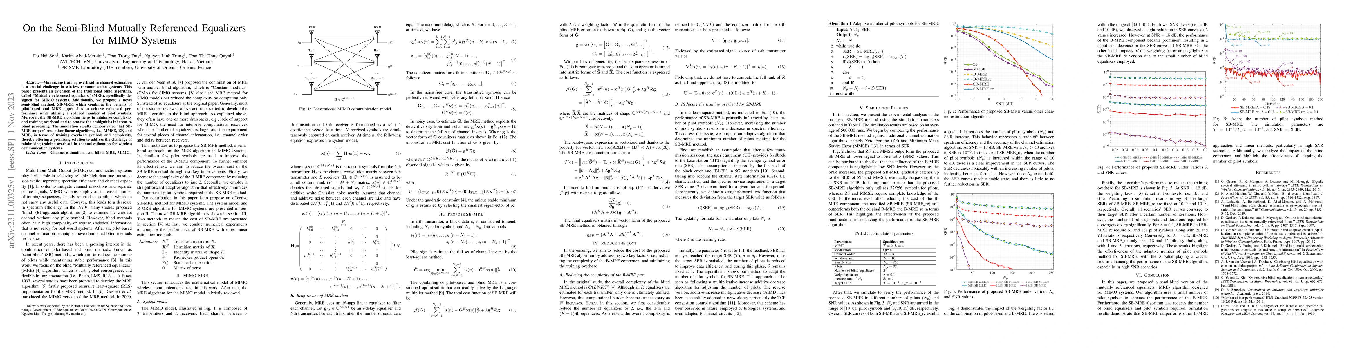 Thumbnail for On the Semi-Blind Mutually Referenced Equalizers for MIMO Systems