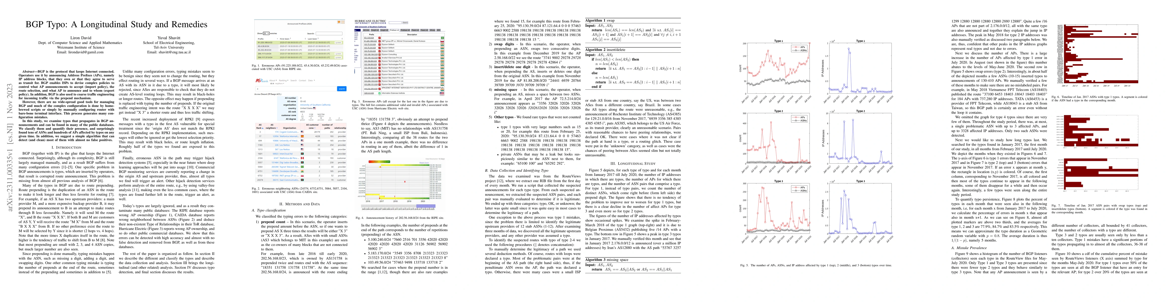 Thumbnail for BGP Typo: A Longitudinal Study and Remedies