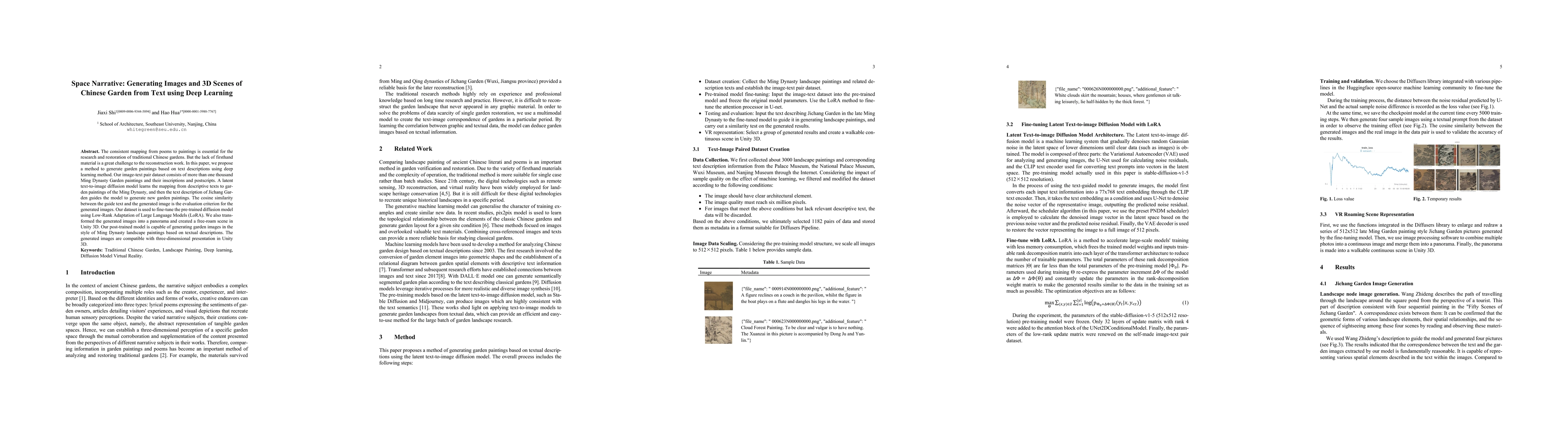 Thumbnail for Space Narrative: Generating Images and 3D Scenes of Chinese Garden from
  Text using Deep Learning