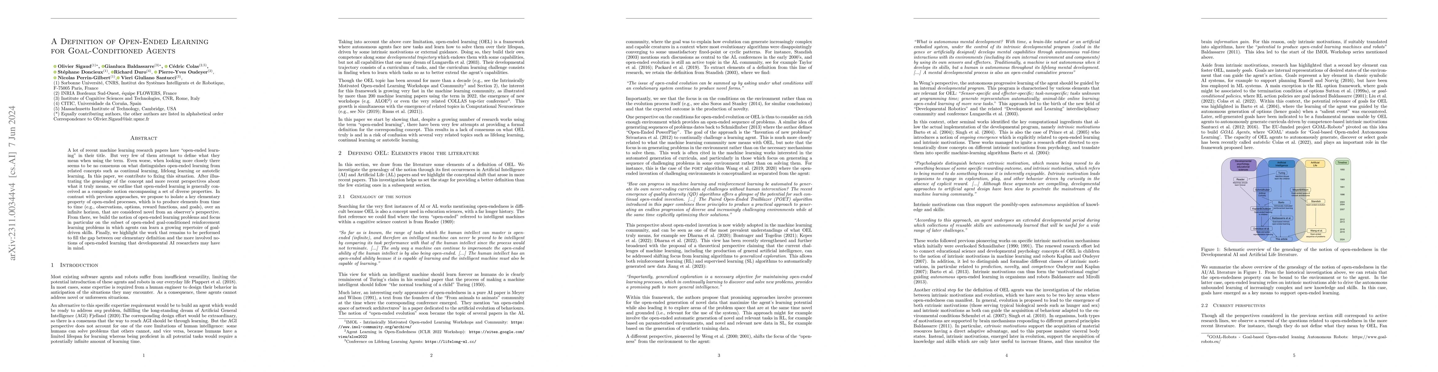 Thumbnail for A Definition of Open-Ended Learning Problems for Goal-Conditioned Agents