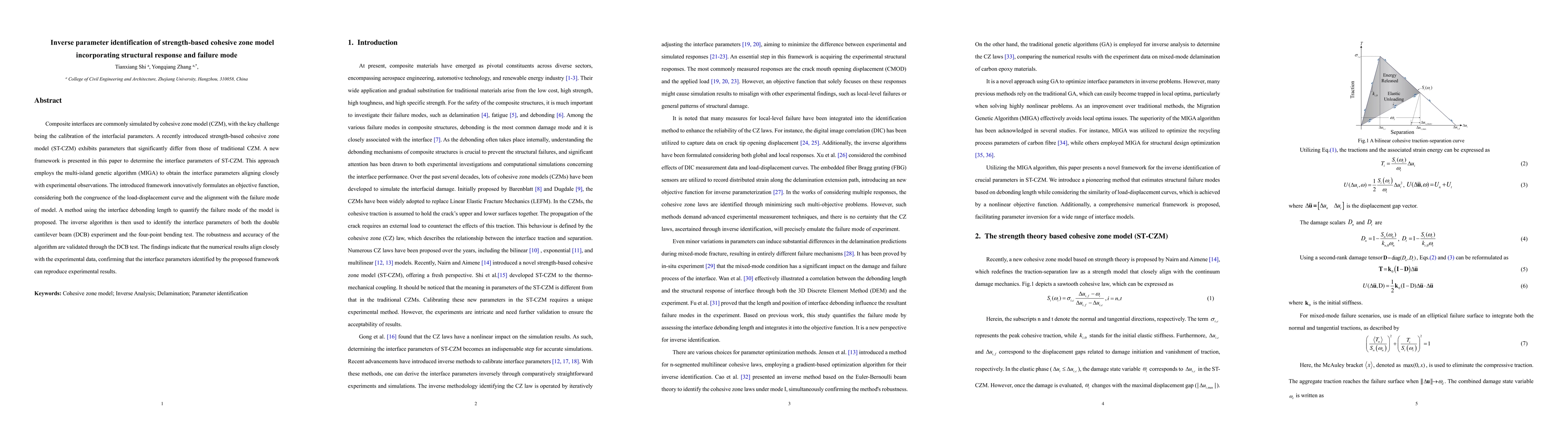 Thumbnail for Inverse identification framework for cohesive zone model incorporating
  failure mode based on multi-island genetic algorithm