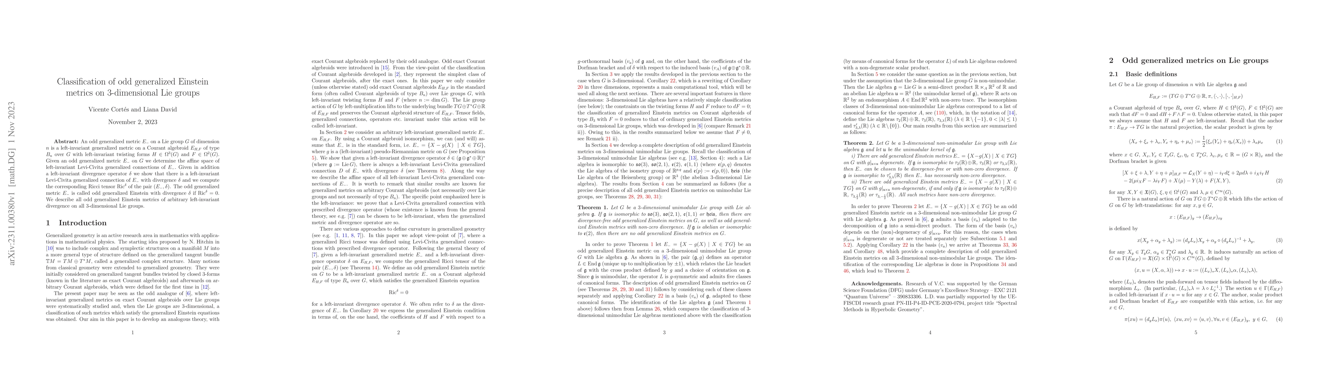 Thumbnail for Classification of odd generalized Einstein metrics on 3-dimensional Lie
  groups