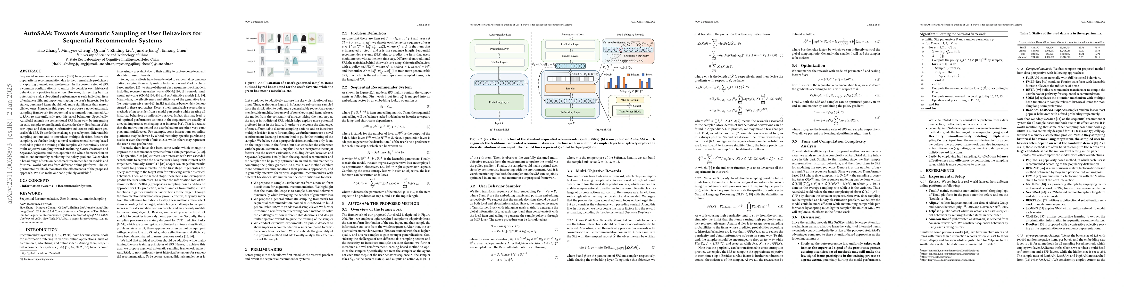 Thumbnail for Towards Automatic Sampling of User Behaviors for Sequential Recommender
  Systems