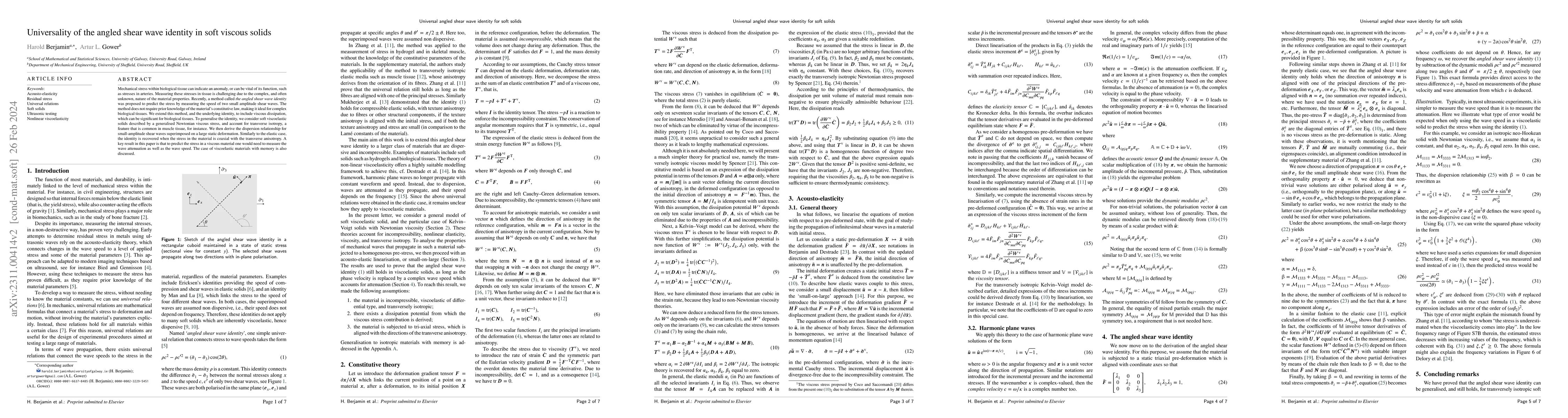 Thumbnail for Universality of the angled shear wave identity in soft viscous solids