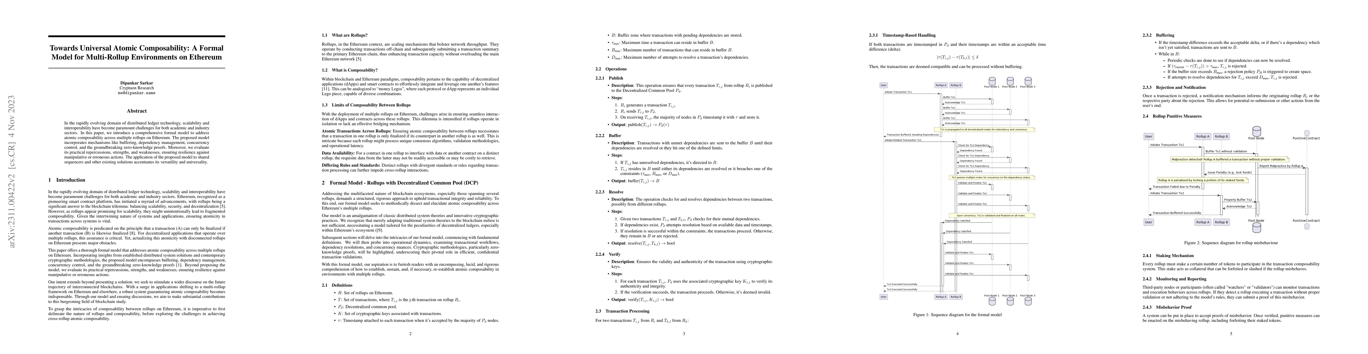 Thumbnail for Towards Universal Atomic Composability: A Formal Model for Multi-Rollup
  Environments on Ethereum