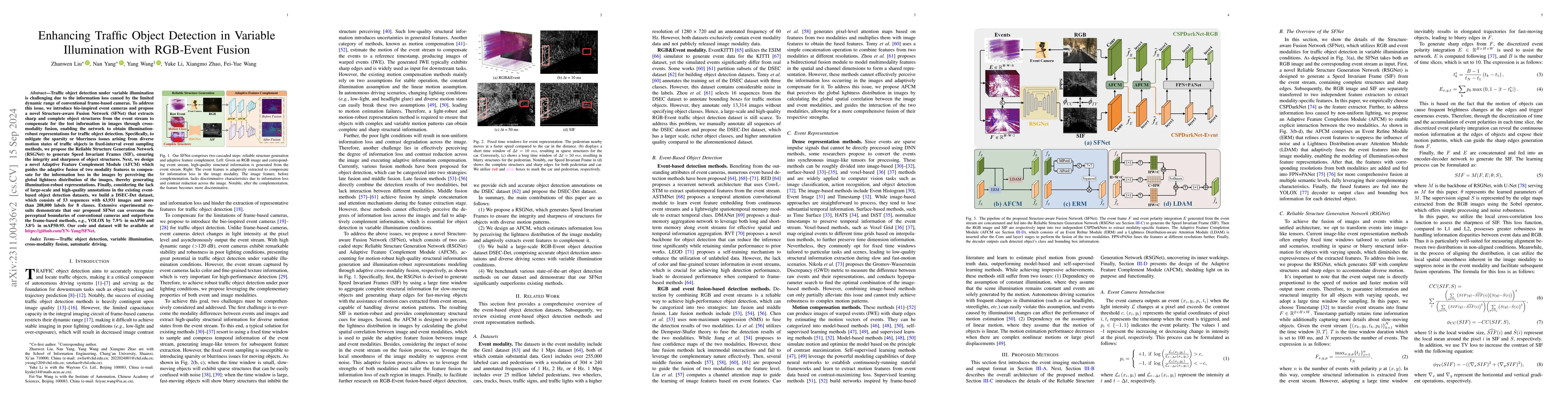 Thumbnail for Enhancing Traffic Object Detection in Variable Illumination with
  RGB-Event Fusion