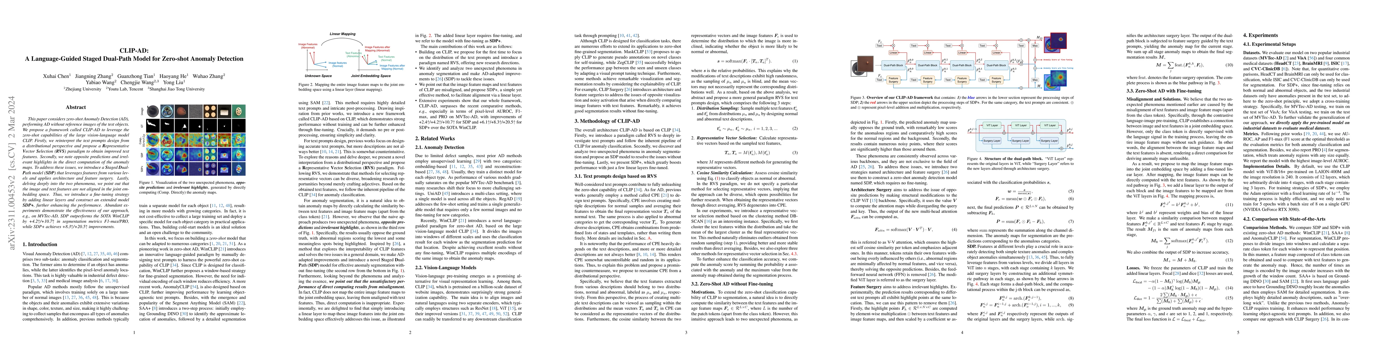 Thumbnail for CLIP-AD: A Language-Guided Staged Dual-Path Model for Zero-shot Anomaly
  Detection