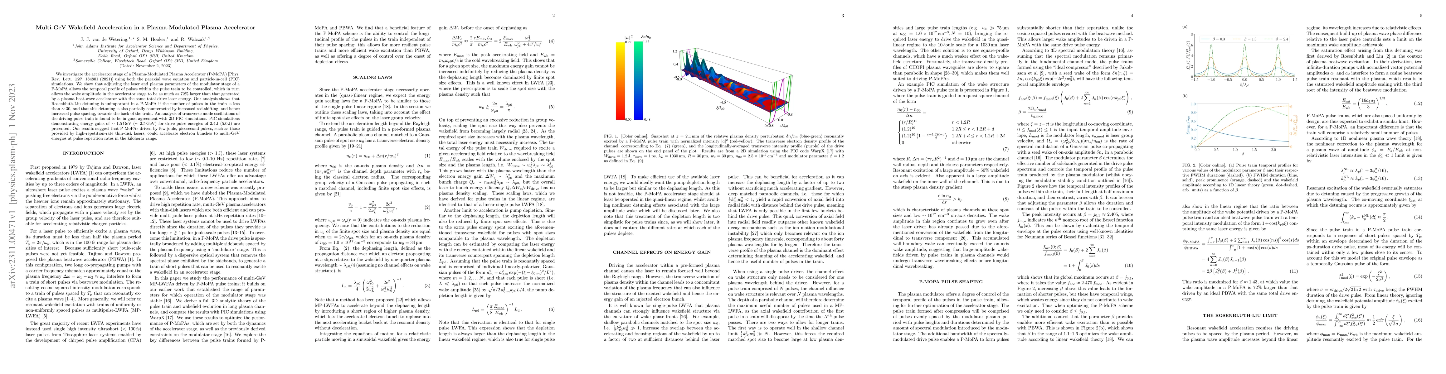 Thumbnail for Multi-GeV Wakefield Acceleration in a Plasma-Modulated Plasma
  Accelerator