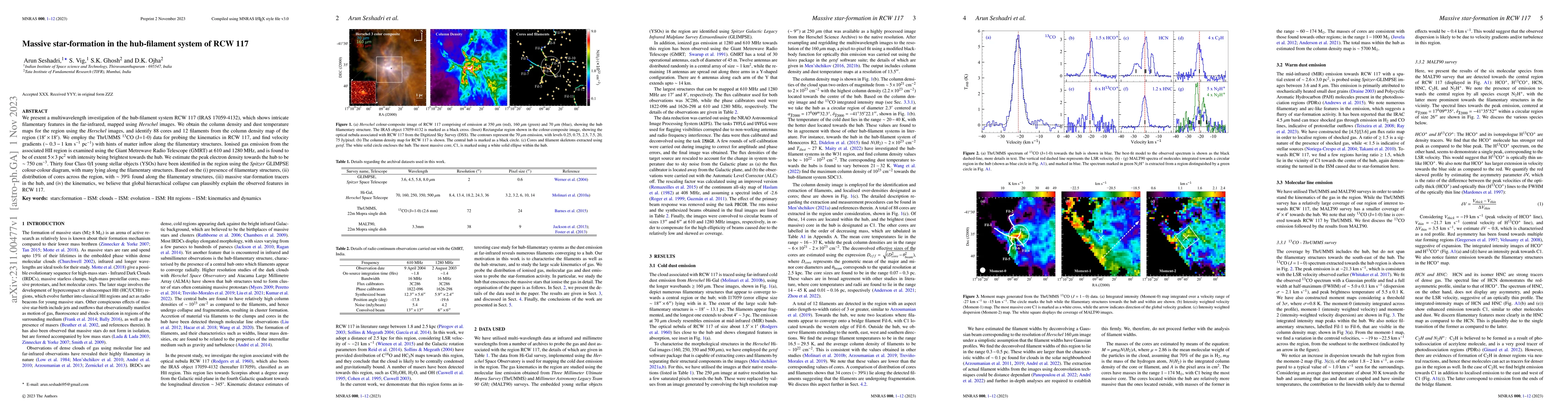 Thumbnail for Massive star-formation in the hub-filament system of RCW 117