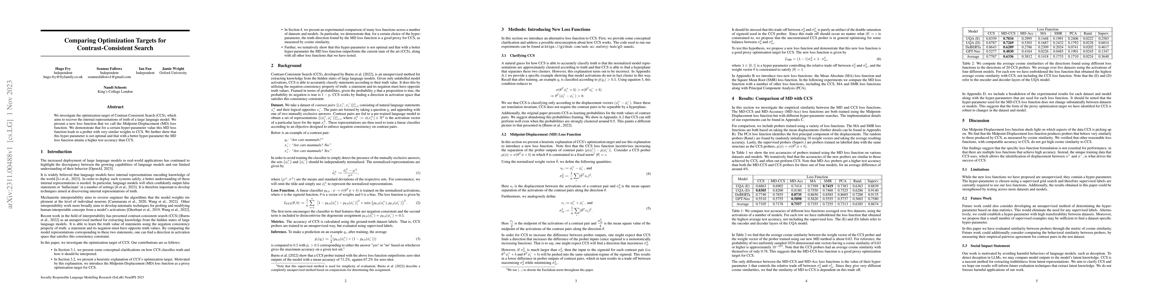 Thumbnail for Comparing Optimization Targets for Contrast-Consistent Search