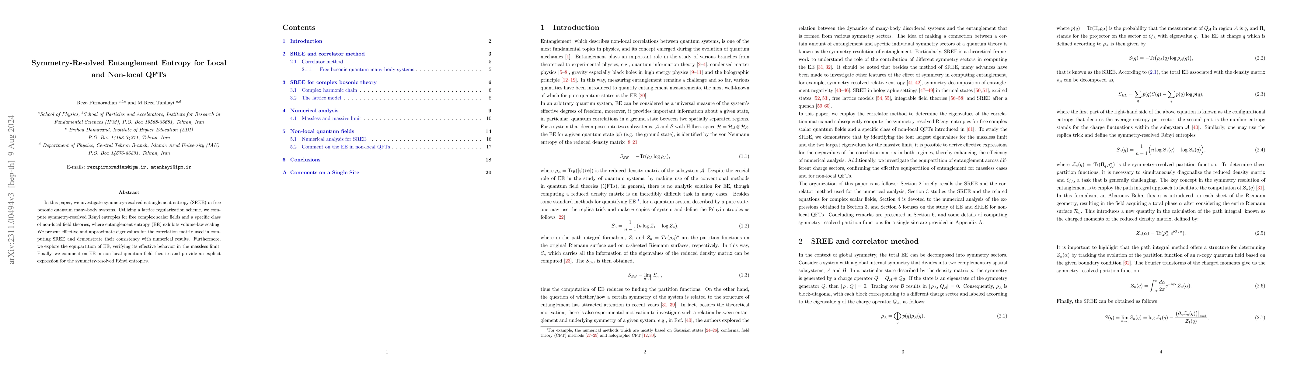Thumbnail for Symmetry-Resolved Entanglement Entropy for Local and Non-local QFTs