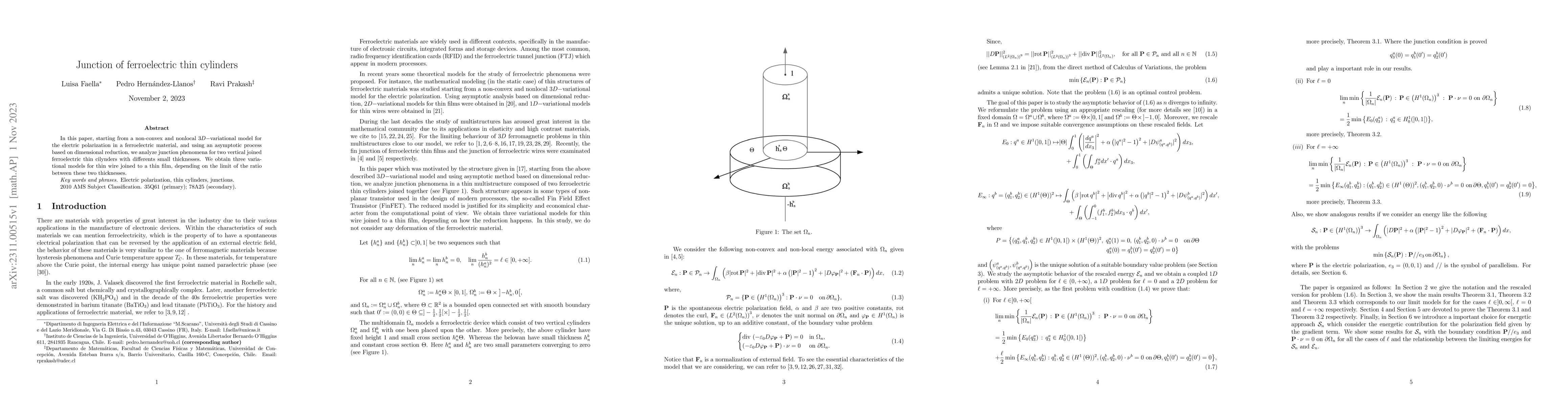Thumbnail for Junction of ferroelectric thin cylinders