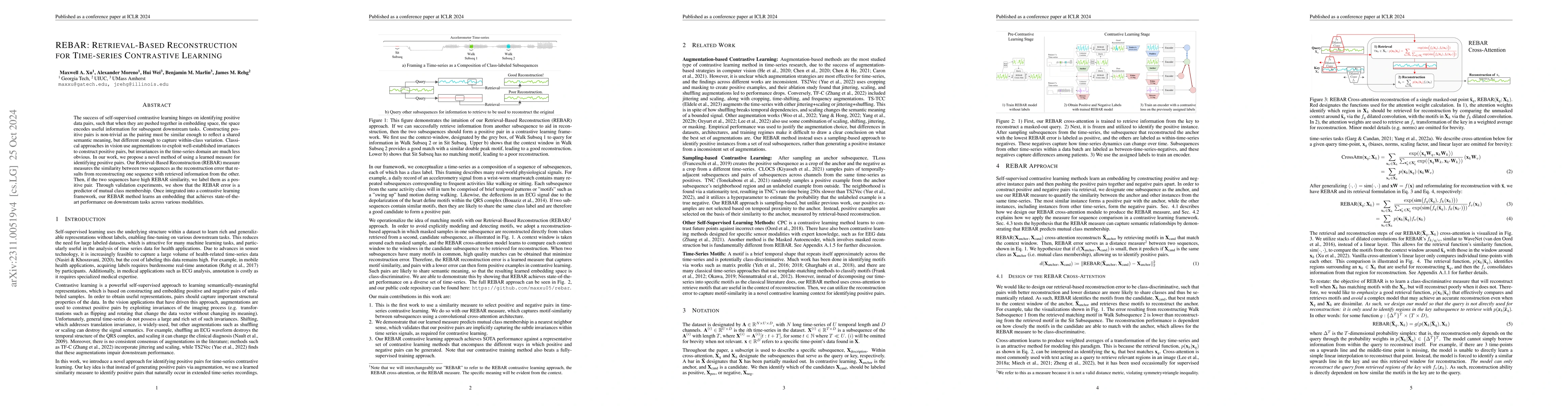 Thumbnail for REBAR: Retrieval-Based Reconstruction for Time-series Contrastive
  Learning