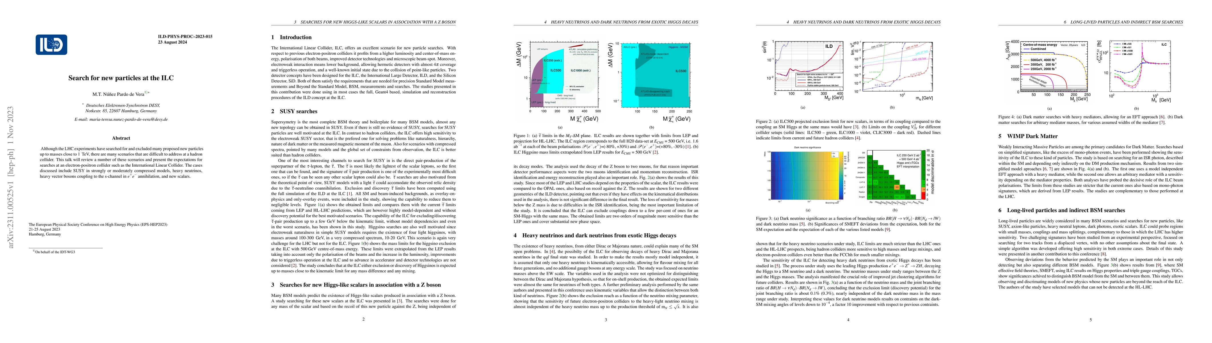 Thumbnail for Search for new particles at the ILC